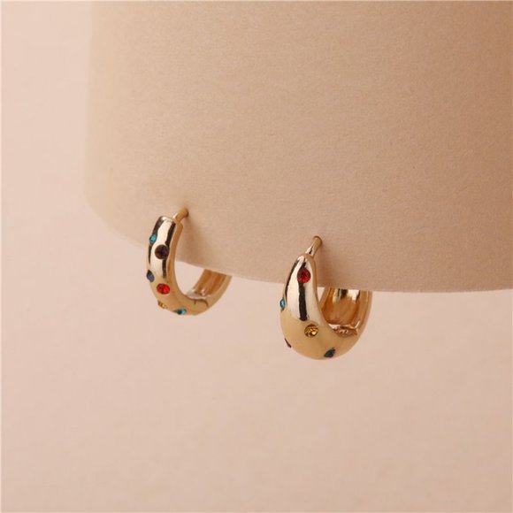 Urban Outfitters Jewelry - Asymmetric Rainbow Rhinestone Earrings